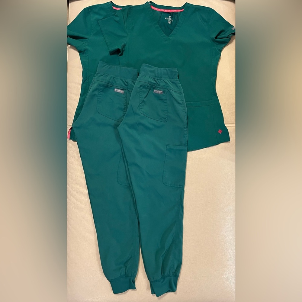 Med Couture Jade Green Scrub Ensemble
